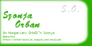 szonja orban business card